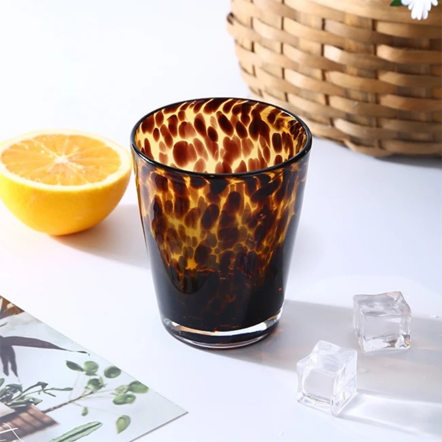 Leopard glasses (set of 2)