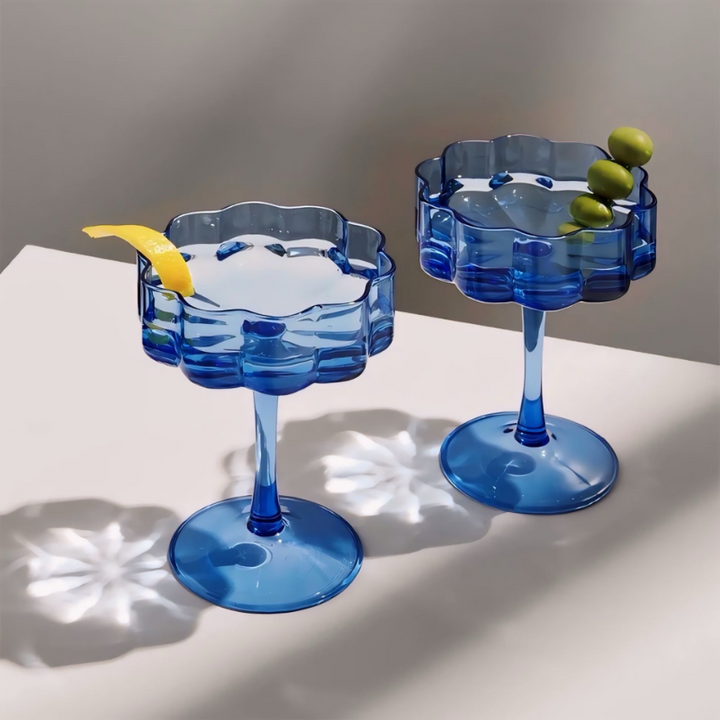 Tulip glasses (set of 4 all different colour)
