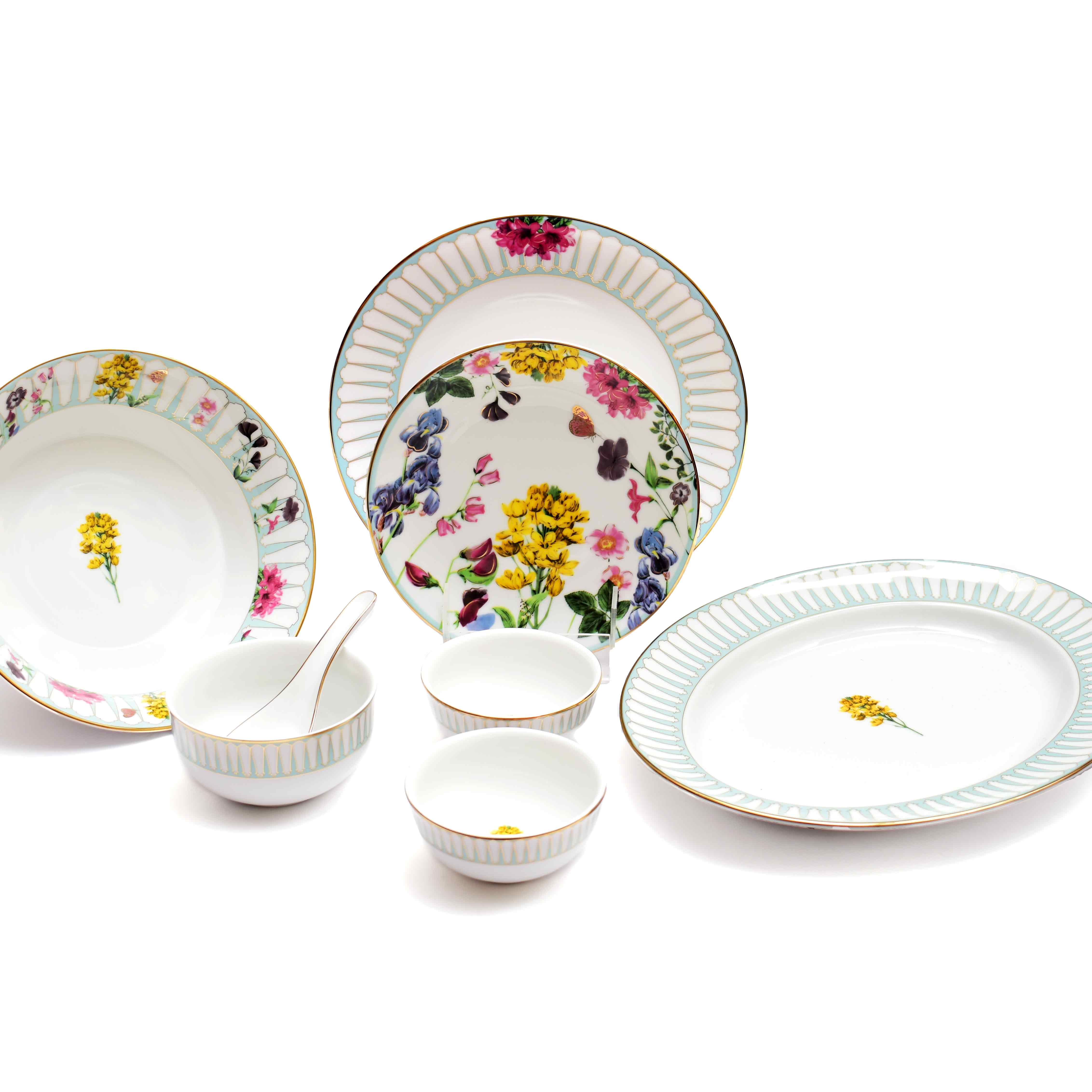 21 pc Dinner set | Yellow | Basant