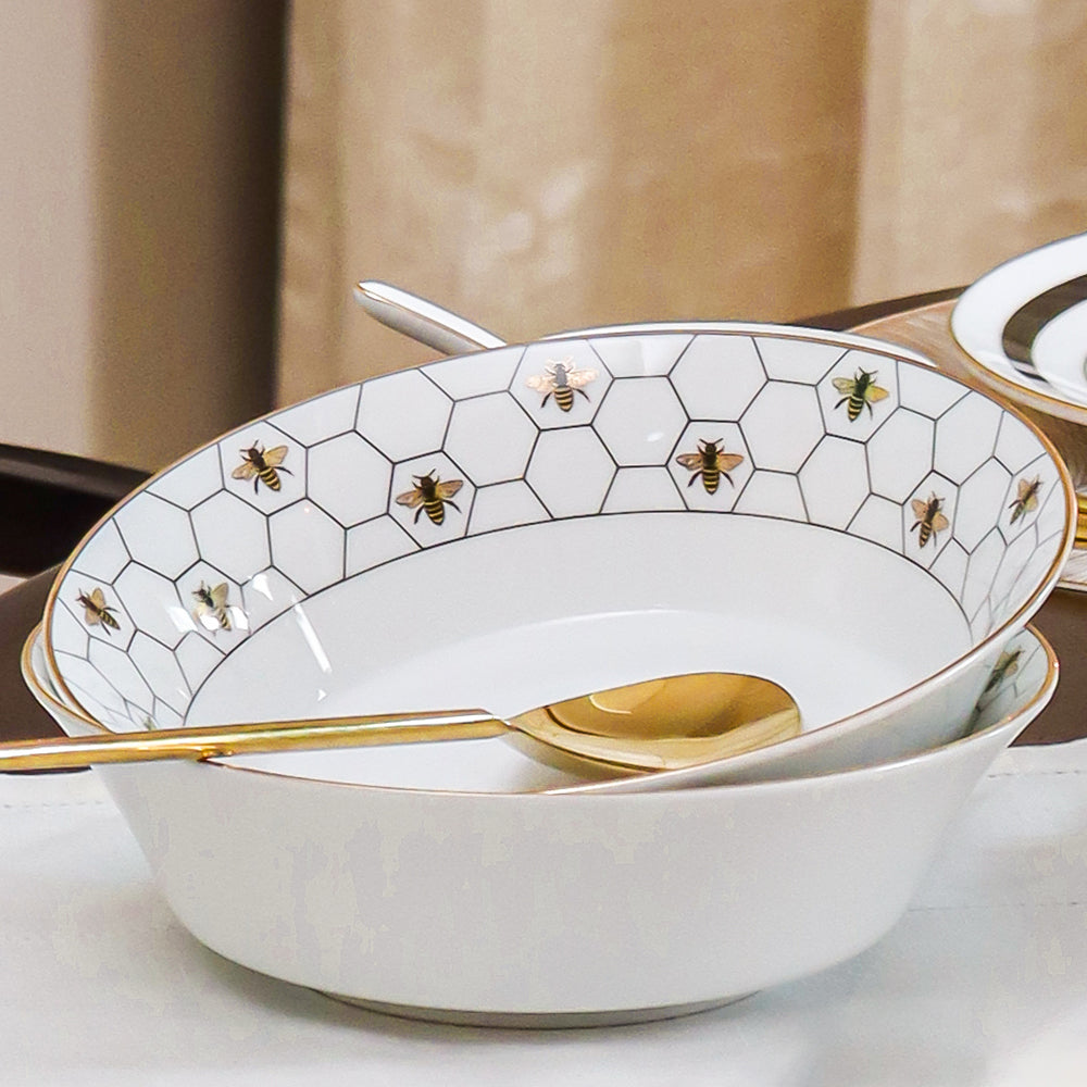 21 pc Dinner set | Black | Bee
