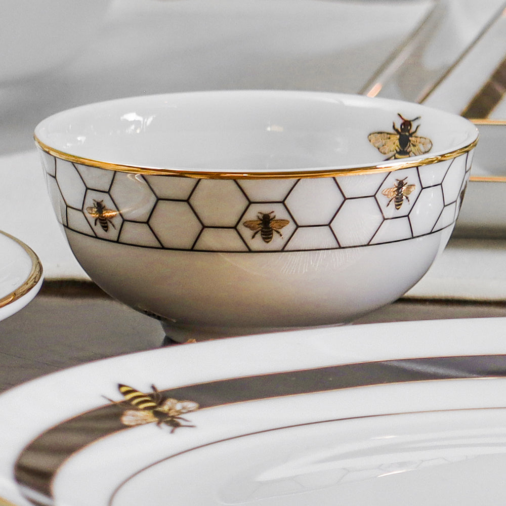 21 pc Dinner set | Black | Bee