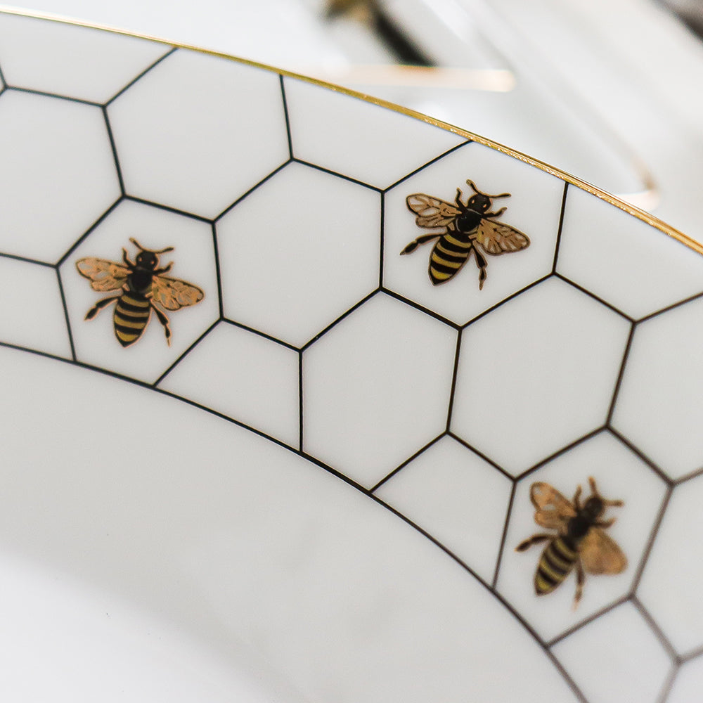 21 pc Dinner set | Black | Bee