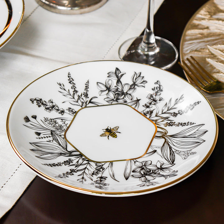 21 pc Dinner set | Black | Bee