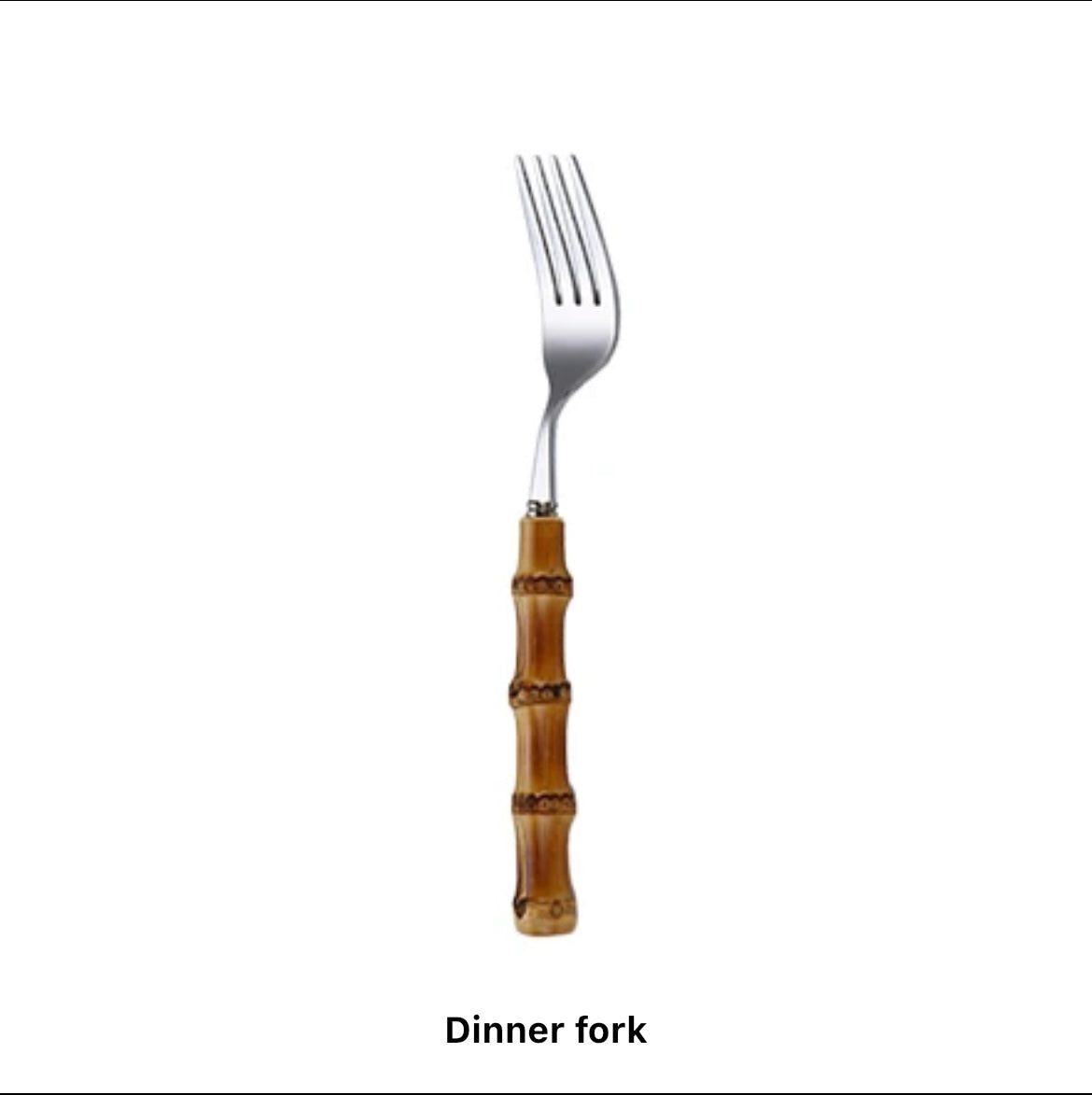 Bamboo and  stainless steel cutlery