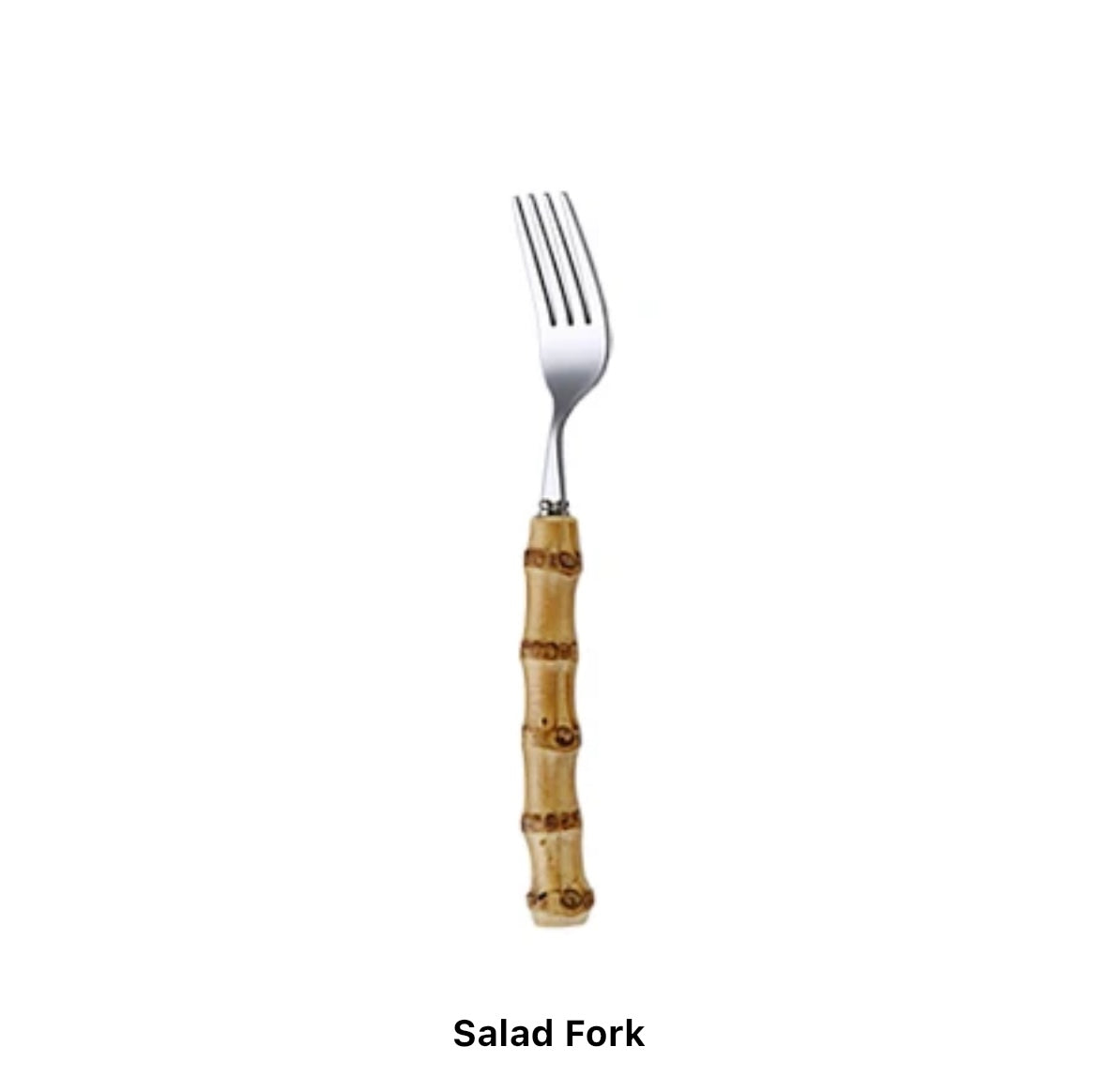 Bamboo and  stainless steel cutlery