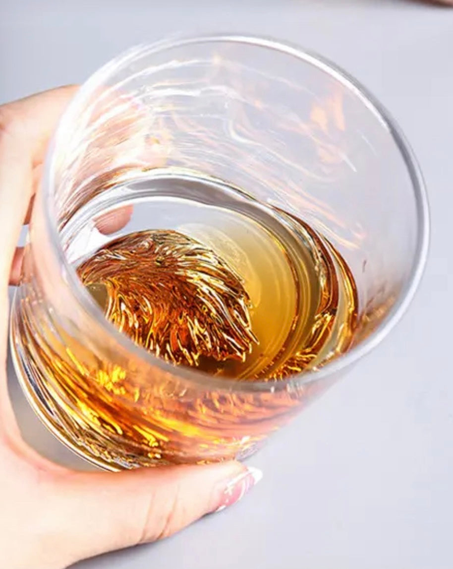 GUILDED MAGESTY LION/EAGLE WHISKEY GLASS (SET OF 4)