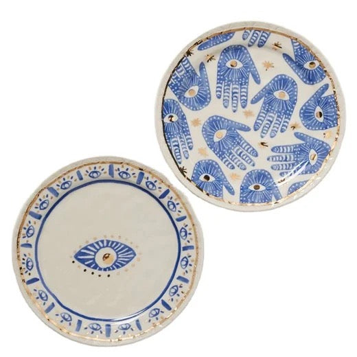 Evil eye plates ( set of 2)