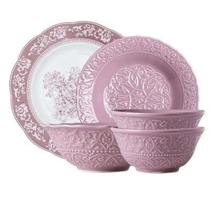 LAVENDER BLOOM (Embossed serving bowl)