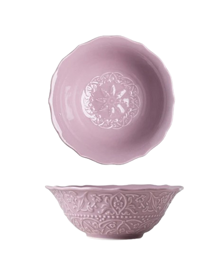 LAVENDER BLOOM (Embossed serving bowl)