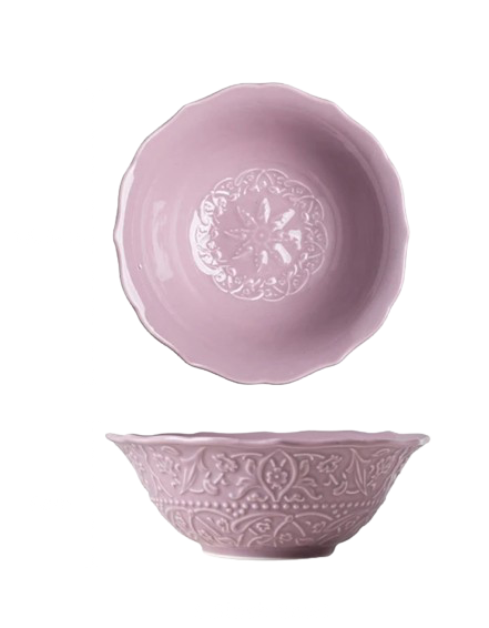 LAVENDER BLOOM (Embossed serving bowl)