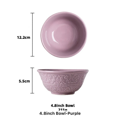 LAVENDER BLOOM (Embossed serving bowl)