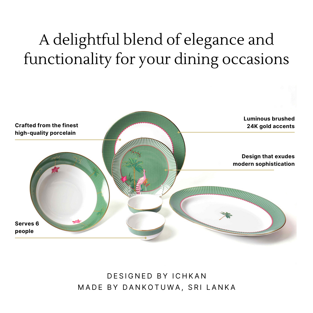 21 pc Dinner set | Green | Mayura