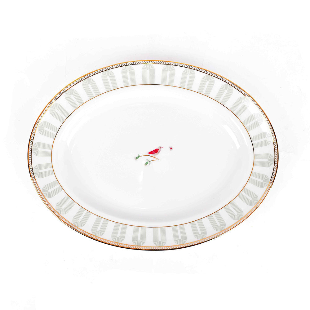 21 pc Dinner set | Red | Mughal Garden