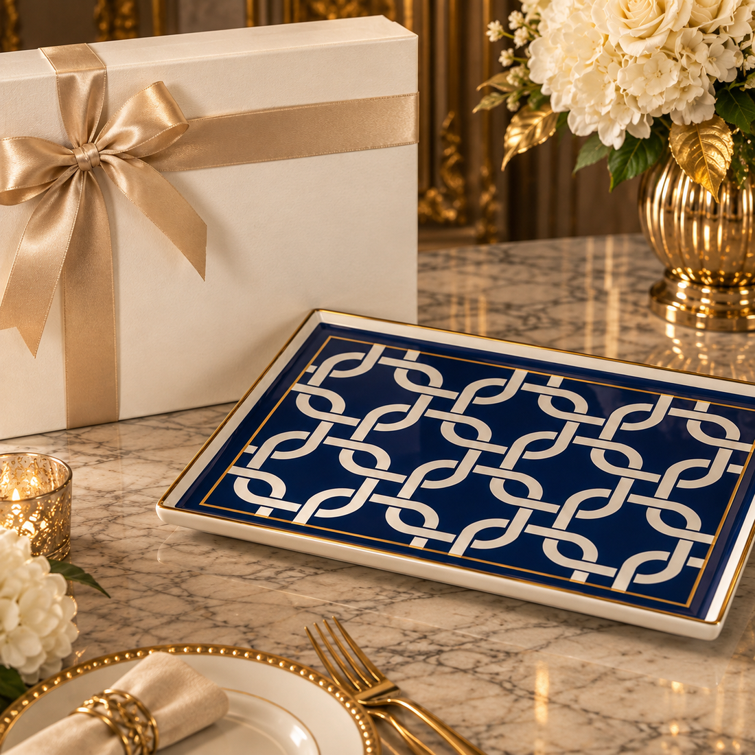 INFINITY BLUE PLATTER