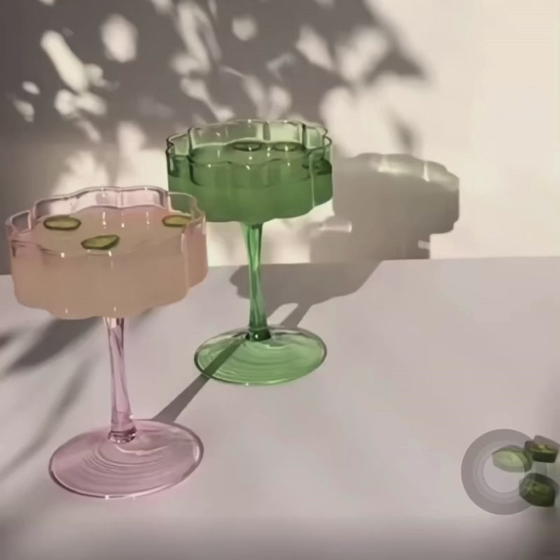 Tulip glasses (set of 4 all different colour)