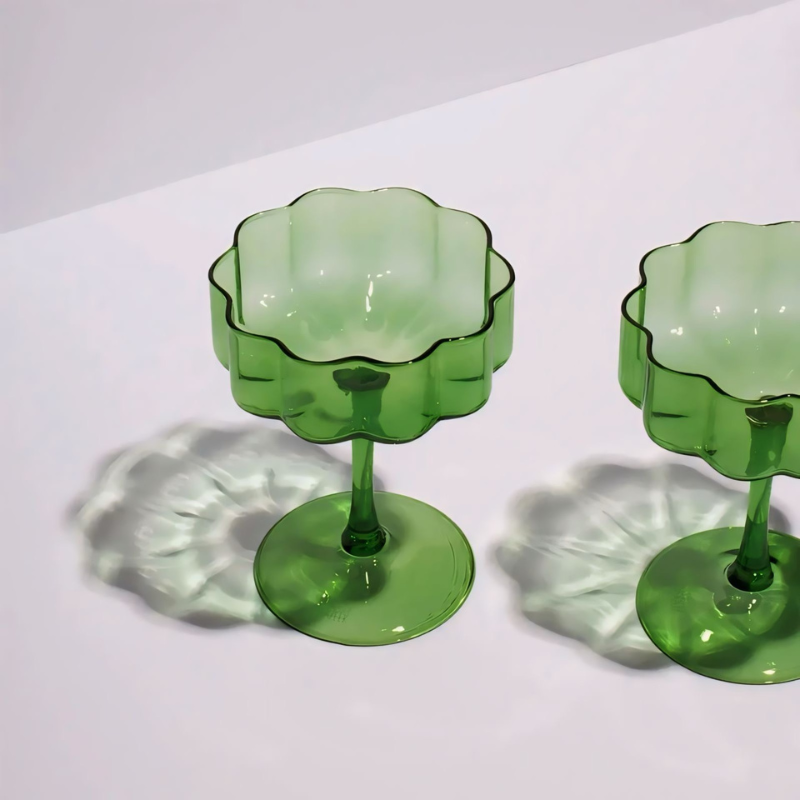 Tulip glasses (set of 4 all different colour)
